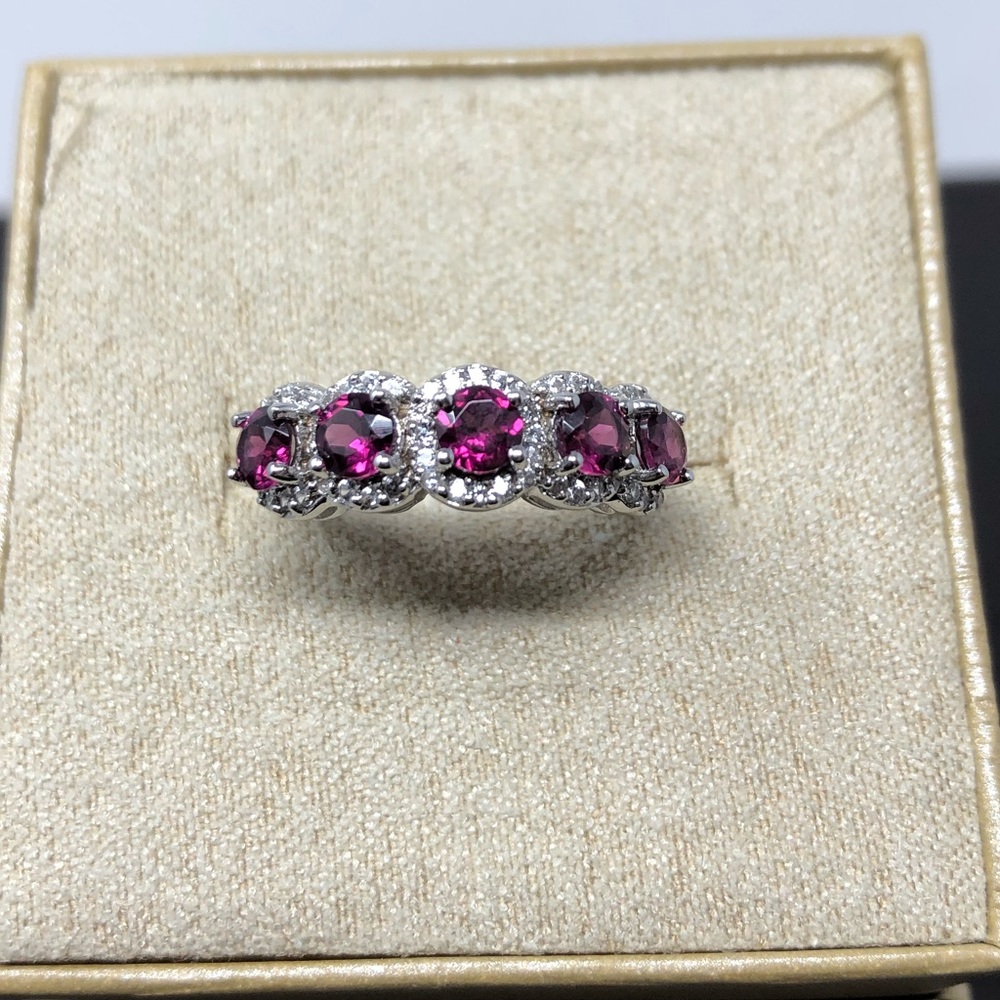Sterling silver ring, with gemstone, size approx 5 - NWT - Picture 4 of 12